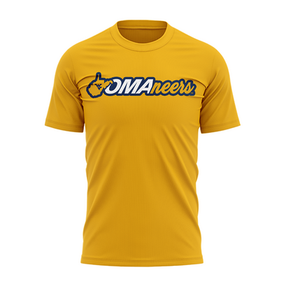 3.West Virginia Mountaineers 2026 NCAA Baseball Men's College World Series Omaneers Yellow T-Shirt