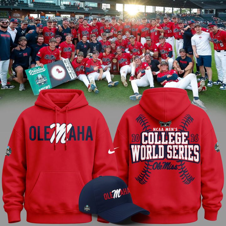 Limited Edition "Olemaha" Hoodie Ole Miss Baseball CWS2026