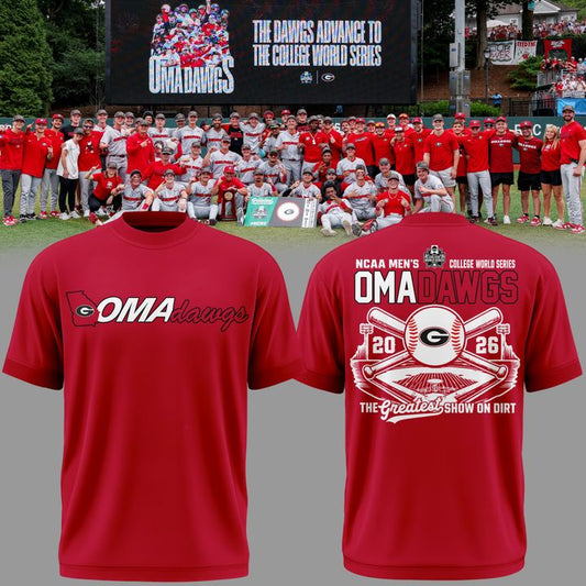 Limited Edition "Omadawgs" T-Shirt Georgia Baseball CWS2026