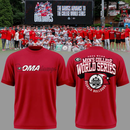 2.Limited Edition "Omadawgs" T-Shirt Georgia Baseball CWS2026