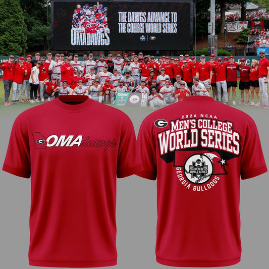 2.Limited Edition "Omadawgs" T-Shirt Georgia Baseball CWS2026