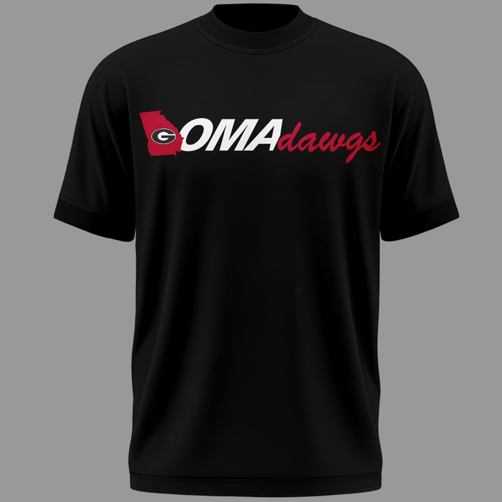 2.Limited Edition "Omadawgs" Black T-Shirt Georgia Baseball CWS2026