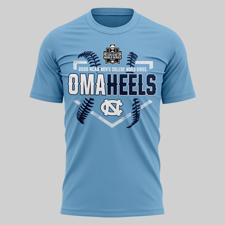 North Carolina Tar Heels 2026 Baseball College World Series Omaheels T-shirt