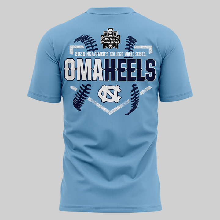 North Carolina Tar Heels 2026 Baseball College World Series Omaheels T-shirt