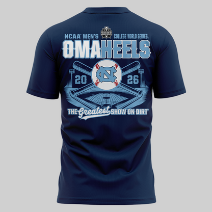 North Carolina Tar Heels 2026 Baseball College World Series Omaheels T-shirt