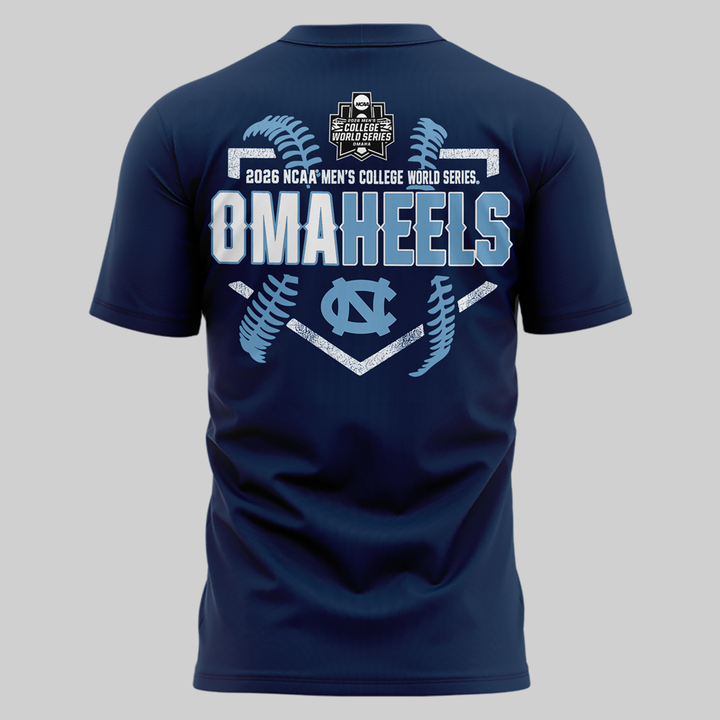 North Carolina Tar Heels 2026 Baseball College World Series Omaheels T-shirt