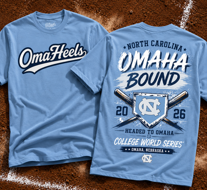 North Carolina Tar Heels 2026 Baseball College World Series Omaheels T-shirt