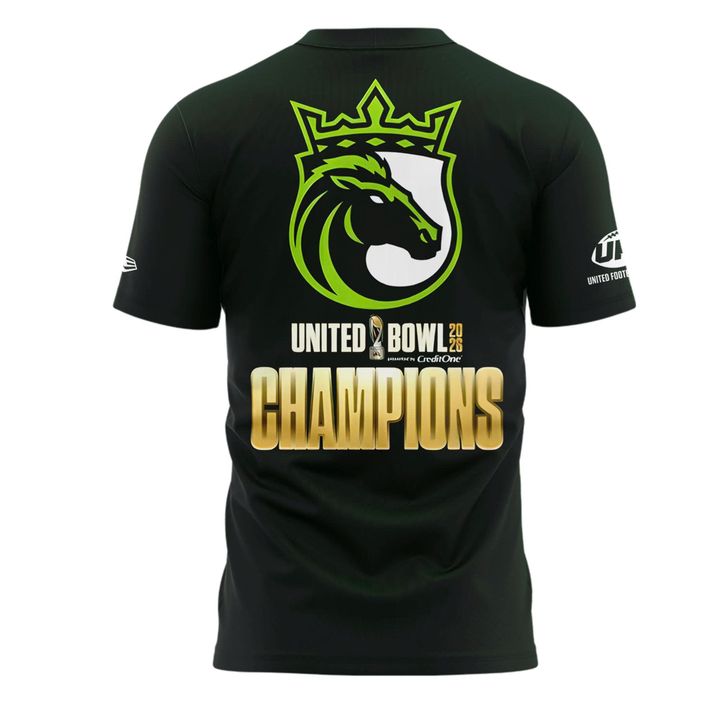 Louisville Kings 2026 United Bowl Champions Green T-Shirt