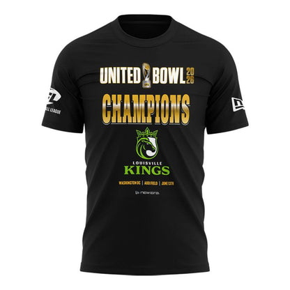 Louisville Kings 2026 Champions Black T-Shirt v3