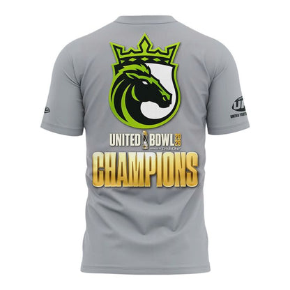 Louisville Kings 2026 United Bowl Champions Gray T-Shirt