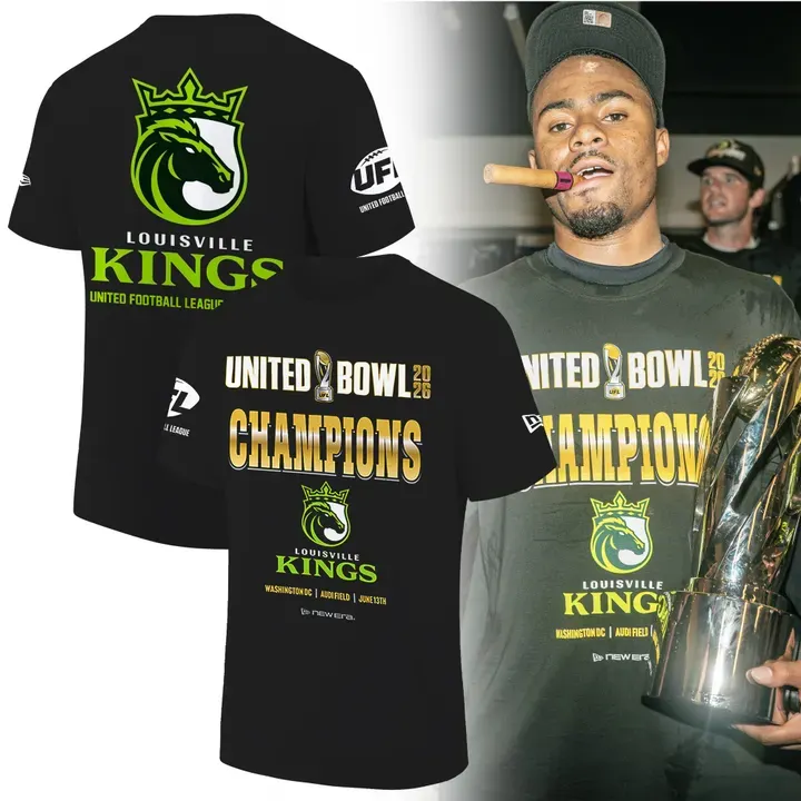 3. Louisville Kings United Bowl Champions 2026 Reigning Champions T-Shirt