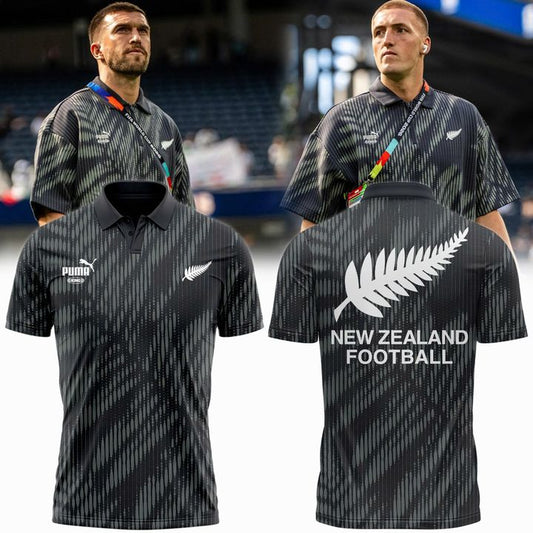 New Zealand National Football Team 2026 Black Polo Shirt(v1)