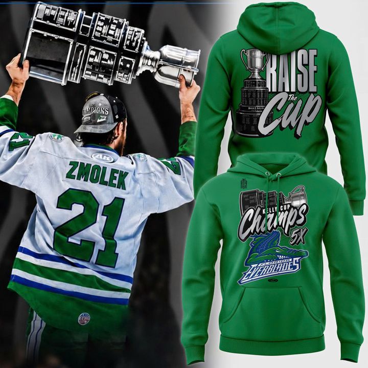 Florida Everblades Kelly Cup Champions 5X Championship Blue Hoodie