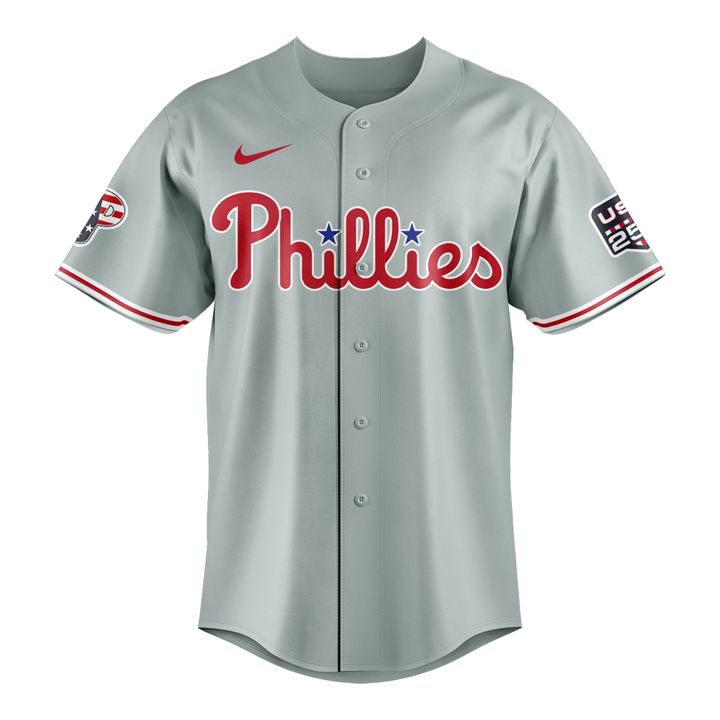 Philadelphia Phillies USA 250 Fourth of July Road Stadium Jersey