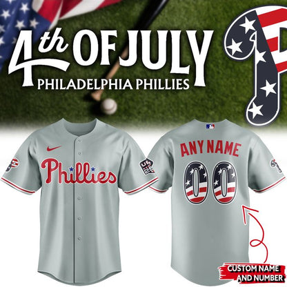 Philadelphia Phillies USA 250 Fourth of July Road Stadium Jersey