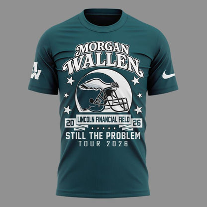 Exclusive Morgan Wallen x Philadelphia Eagles - Still The Problem Tour 2026 T-Shirt