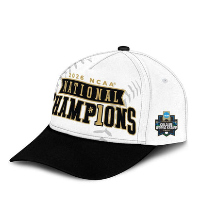 Oklahoma Sooners Unisex 2026 NCAA Baseball Men's College World Series Champions Locker Room Hat - White/Black