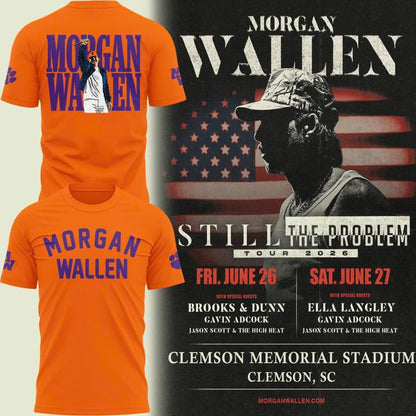 Clemson Tigers x Morgan Wallen 2026 Still The Problem Tour T-Shirt v2
