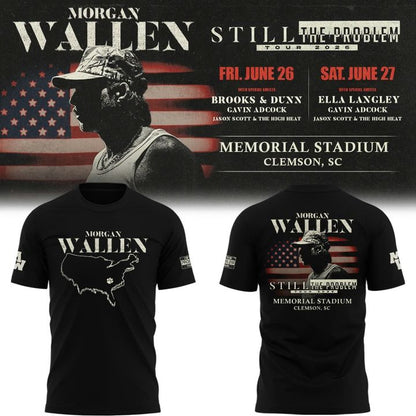 Clemson Tigers x Morgan Wallen 2026 Still The Problem Tour T-Shirt v3