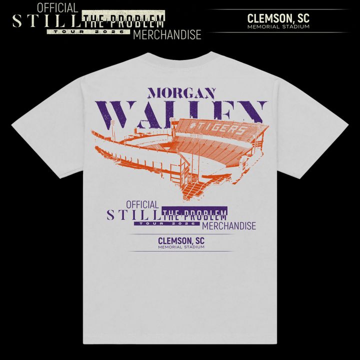 Clemson Tigers x Mogan Wallen White Tee