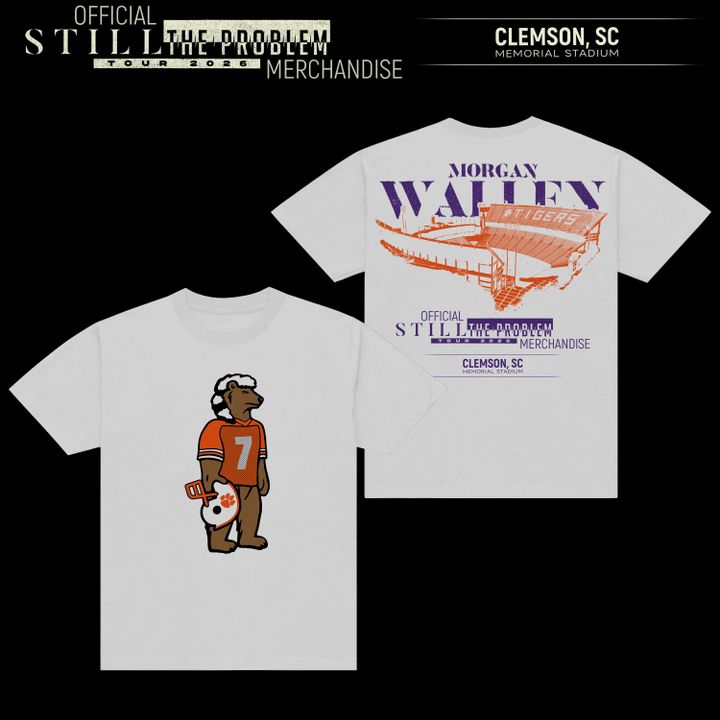 Clemson Tigers x Mogan Wallen White Tee
