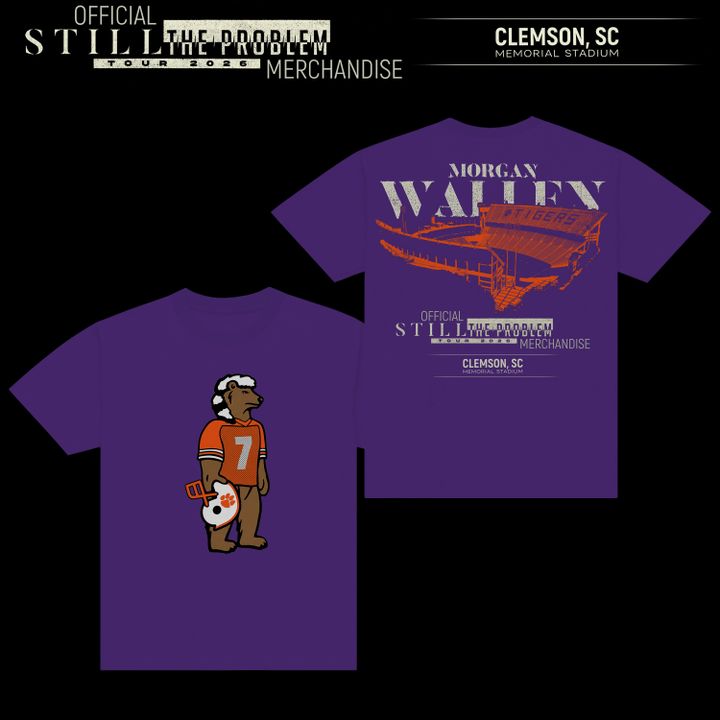 Clemson Tigers x Mogan Wallen Purple Tee