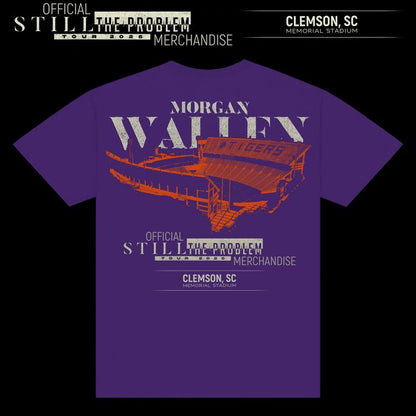 Clemson Tigers x Mogan Wallen Purple Tee