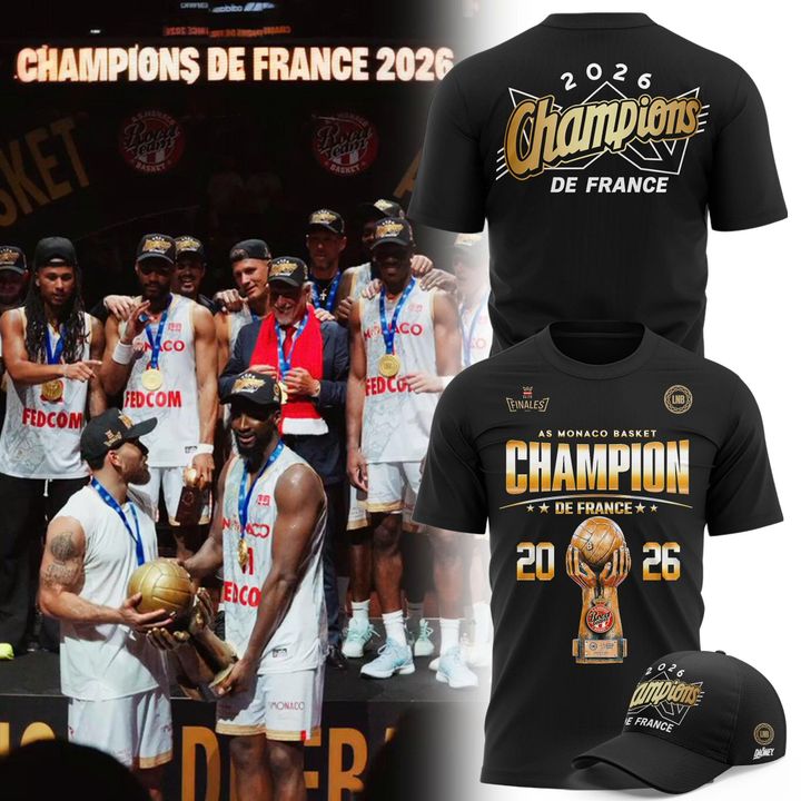 AS Monaco Basket 2026 French League Champions T-shirt