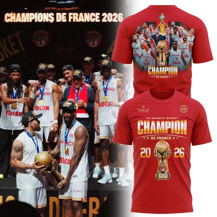 AS Monaco Basket 2026 French League Champions T-shirt(v6)