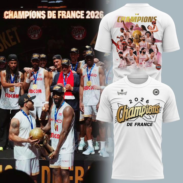 AS Monaco Basket 2026 French League Champions T-shirt(v11)