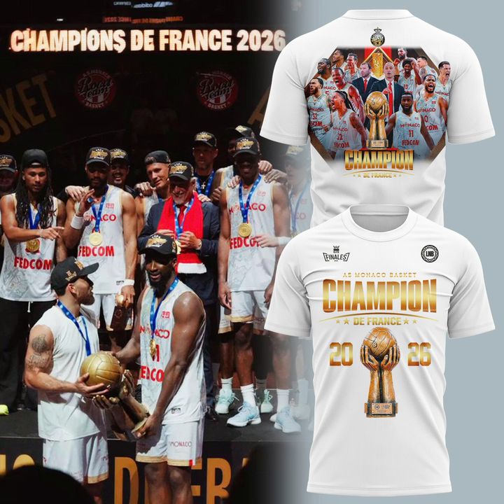 AS Monaco Basket 2026 French League Champions T-shirt(v13)