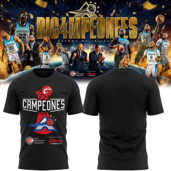 Astros de Jalisco 2026 CIBACOPA Champions Basketball T-Shirt(v3)