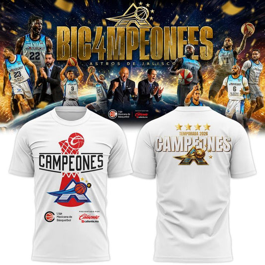 Astros de Jalisco 2026 CIBACOPA Champions Basketball T-Shirt(v6)
