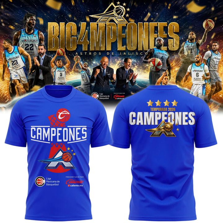 Astros de Jalisco 2026 CIBACOPA Champions Basketball T-Shirt(v7)