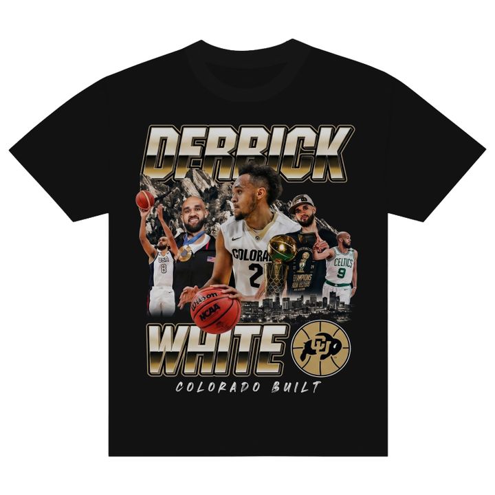 Limited Edition Derrick White x Colorado Buffaloes Black Tee
