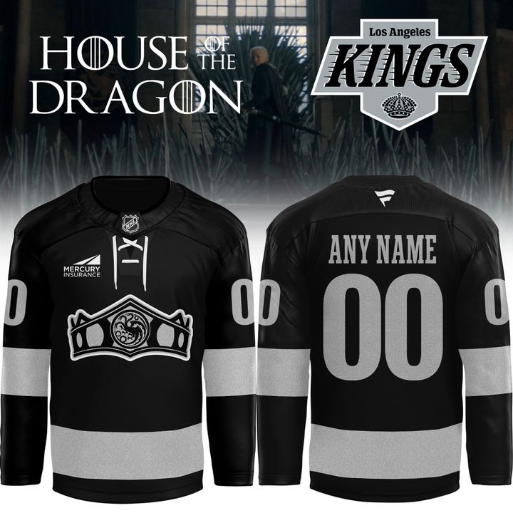 Los Angeles Kings × House of the Dragon: The Rightful Queen Black Limited Edition Jersey
