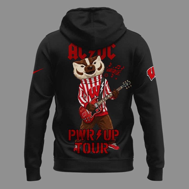 06. Special Hoodie AC/DC x Wisconsin Badgers Football - Power Up Tour 2026 Hoodie