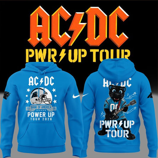 Special Power Up Tour 2026 AC/DC x Carolina Panthers Hoodie