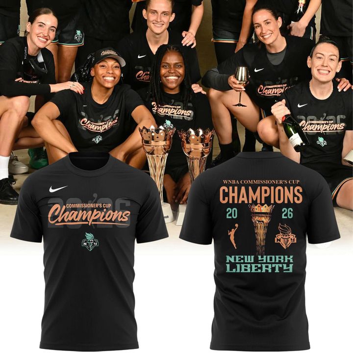 New York Liberty Seafoam 2026 COMMISSIONER’S CUP CHAMPIONS T-shirt