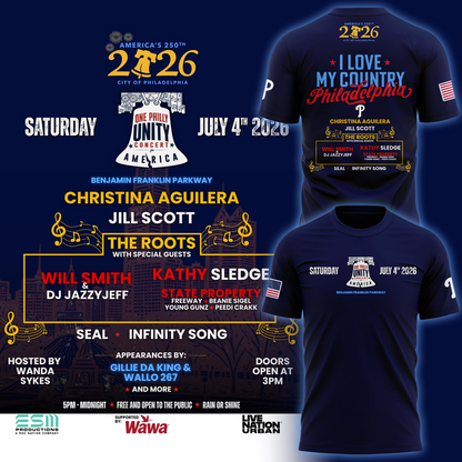 Philadelphia Phillies Celebrate America's 250th Birthday in Philly Navy Tshirt