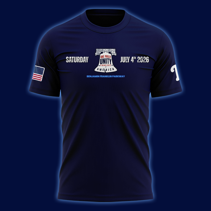 Philadelphia Phillies Celebrate America's 250th Birthday in Philly Navy Tshirt