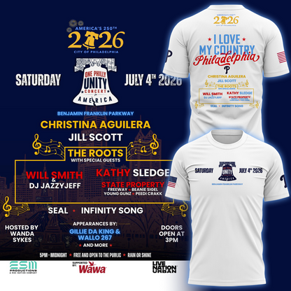 Philadelphia Phillies Celebrate America's 250th Birthday in Philly White Tshirt