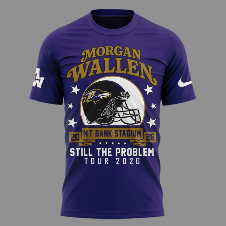 01.1. Morgan Wallen x Baltimore Ravens - Still The Problem Tour 2026 T-Shirt