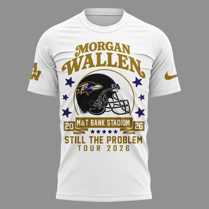 01.2. Perfect Tshirt Morgan Wallen x Baltimore Ravens - Still The Problem Tour 2026 T-Shirt