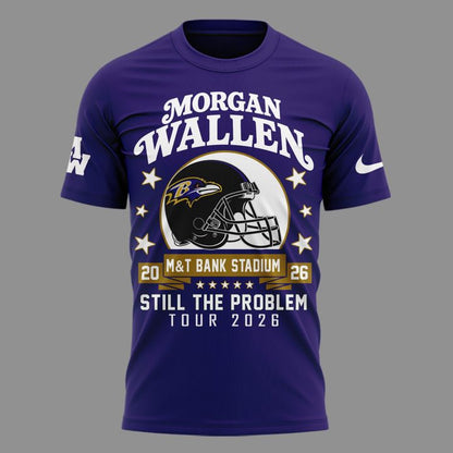 06. Limited Edition Morgan Wallen x Baltimore Ravens - Still The Problem Tour 2026 T-Shirt