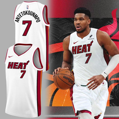 Giannis Antetokounmpo Miami HEAT White Jersey
