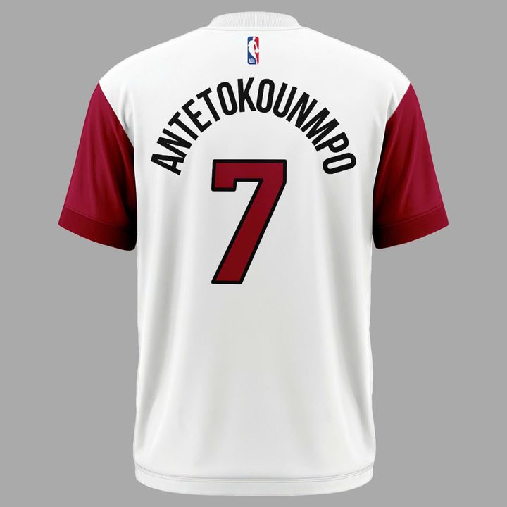 Giannis Antetokounmpo Miami HEAT White T-Shirt