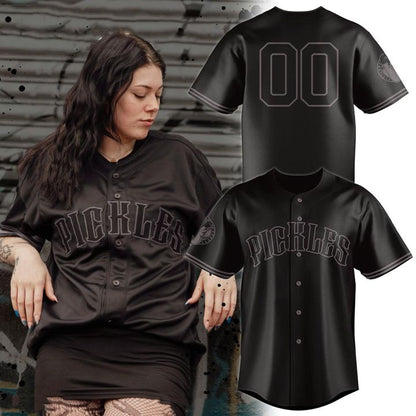 Portland Pickles 2026 Emo Night Black Baseball Jersey - Custom Number