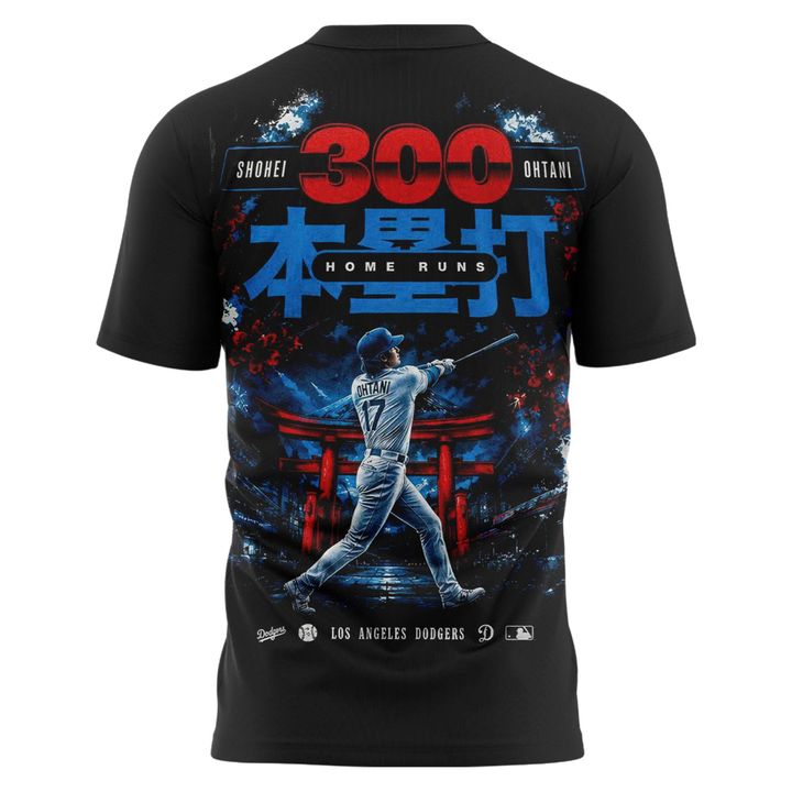 大谷翔平 日本人初300本塁打達成 メモリアルTシャツ