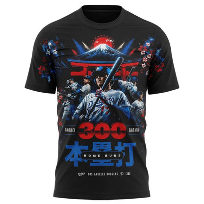 大谷翔平 日本人初300本塁打達成 メモリアルTシャツ